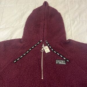 Victoria’s Secret Pink 3/4 zip fleece. Size Large. NWT